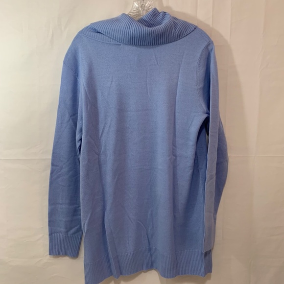NY&C Women’s Cowl Neck Sweater with Front Zipper Pockets Size Large - Picture 5 of 6